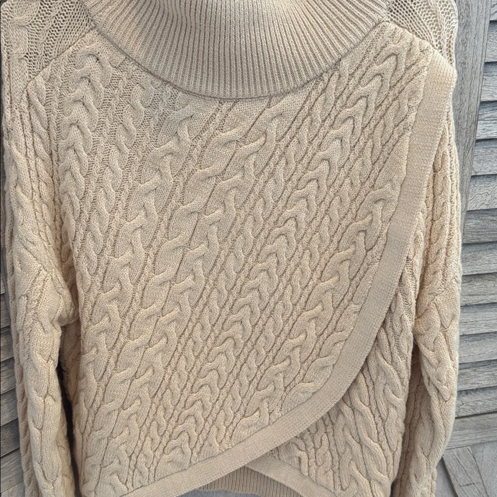 237. Express Cream Cable Knit Turtleneck Sweater NWT